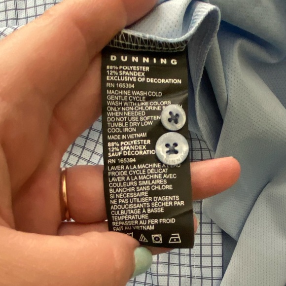 Dunning Golf Blue Windsurfer Windowpane Plaid Chadwick Ventilated Polo Shirt XL - Picture 14 of 14